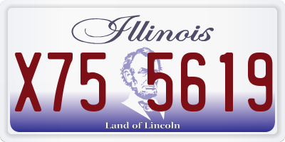 IL license plate X755619