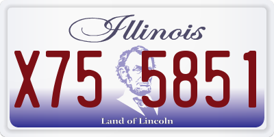 IL license plate X755851