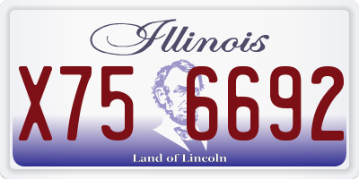 IL license plate X756692