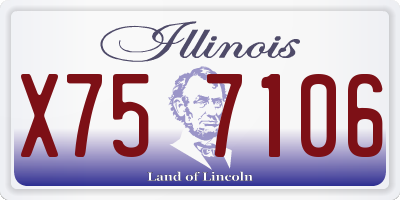 IL license plate X757106