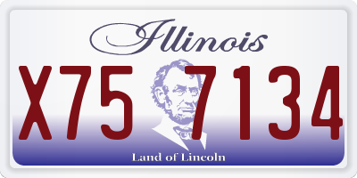 IL license plate X757134