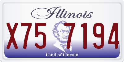 IL license plate X757194