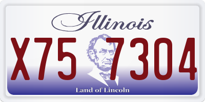 IL license plate X757304