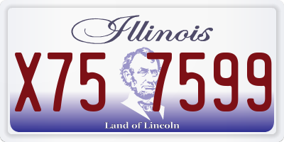 IL license plate X757599