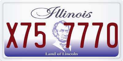 IL license plate X757770