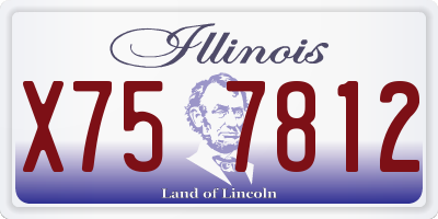 IL license plate X757812