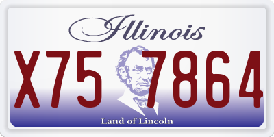 IL license plate X757864