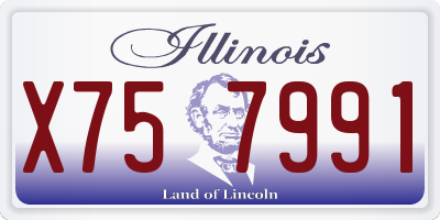 IL license plate X757991