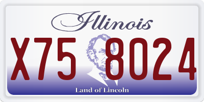 IL license plate X758024