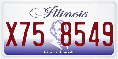 IL license plate X758549