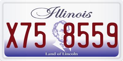 IL license plate X758559