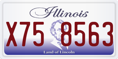 IL license plate X758563