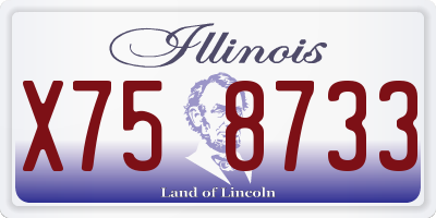 IL license plate X758733