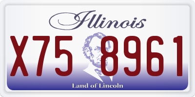 IL license plate X758961