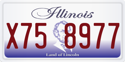 IL license plate X758977