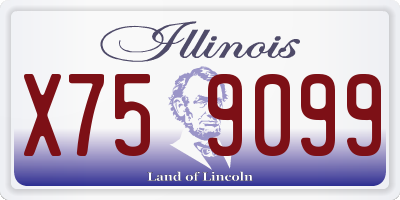 IL license plate X759099