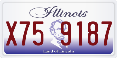 IL license plate X759187