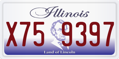 IL license plate X759397