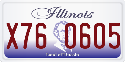 IL license plate X760605