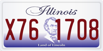 IL license plate X761708