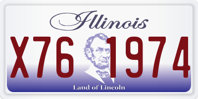 IL license plate X761974