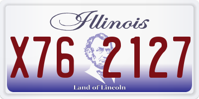 IL license plate X762127