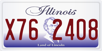 IL license plate X762408