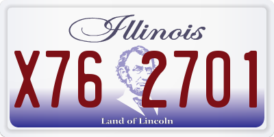 IL license plate X762701
