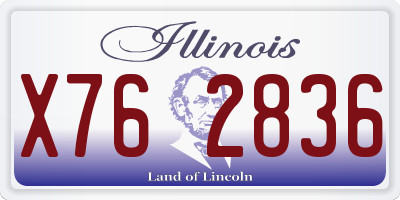 IL license plate X762836