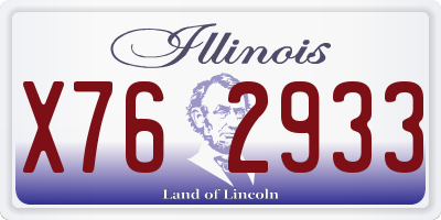 IL license plate X762933