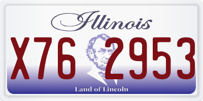 IL license plate X762953