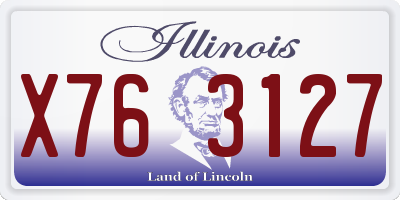 IL license plate X763127