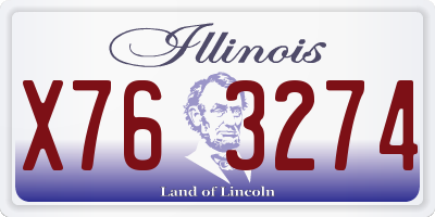 IL license plate X763274