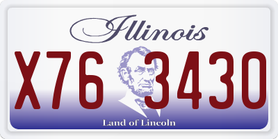 IL license plate X763430
