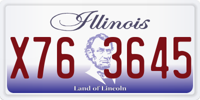 IL license plate X763645