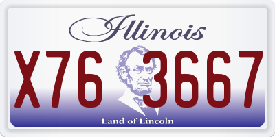 IL license plate X763667