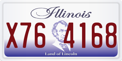 IL license plate X764168