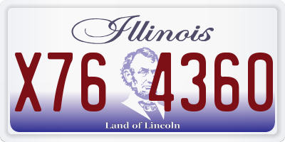 IL license plate X764360