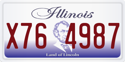 IL license plate X764987