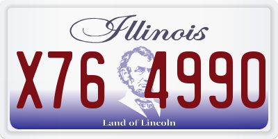 IL license plate X764990