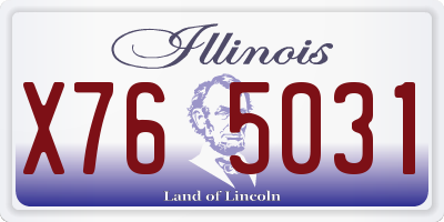 IL license plate X765031