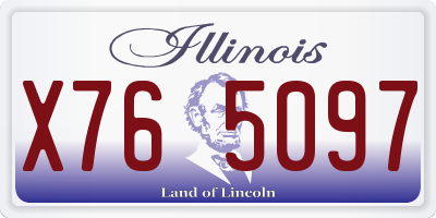 IL license plate X765097