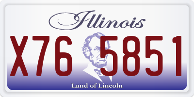 IL license plate X765851