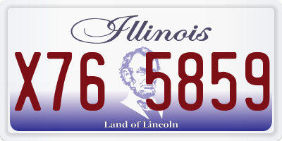 IL license plate X765859