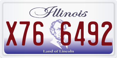 IL license plate X766492