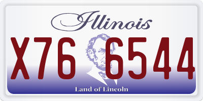 IL license plate X766544