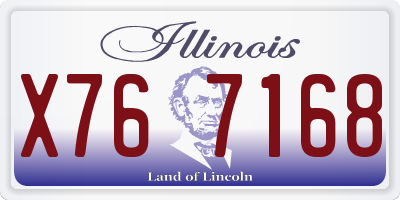 IL license plate X767168