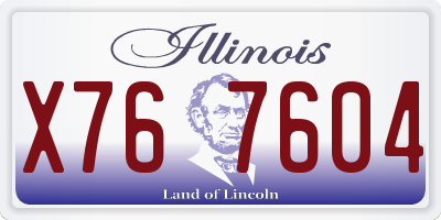 IL license plate X767604