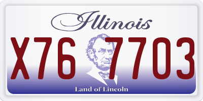 IL license plate X767703