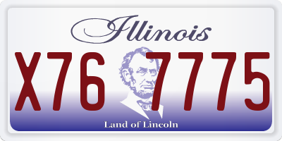 IL license plate X767775